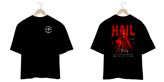 Camiseta Oversized Avenged Sevenfold Hail To The King (Estampa Frente e Costas)