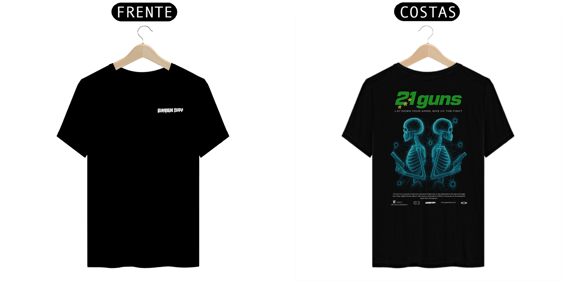 Camiseta Green Day 21 Guns (Estampa Frente e Costas)