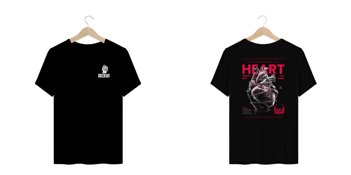 Nome do produto: Camiseta Plus Size Green Day Jesus of Suburbia (Estampa Frente e Costas)