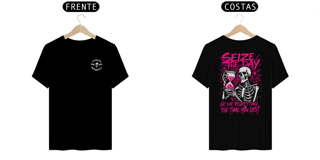 Nome do produto Camiseta Avenged Sevenfold Seize The Day (Preta, Estampa Frente e Costas)
