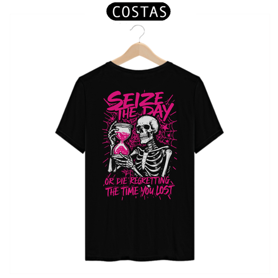 Camiseta Avenged Sevenfold Seize The Day (Preta, Estampa nas Costas)