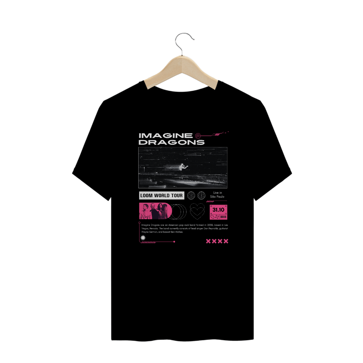 Nome do produto: Camiseta Plus Size Imagine Dragons São Paulo 31.10