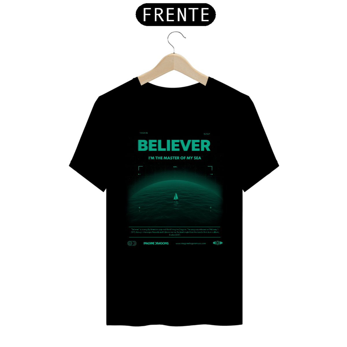 Nome do produto: Camiseta Imagine Dragons Believer #2