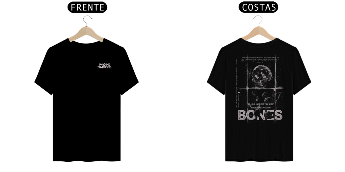 Nome do produto: Camiseta Imagine Dragons Bones #2 (Estampa Frente e Costas)