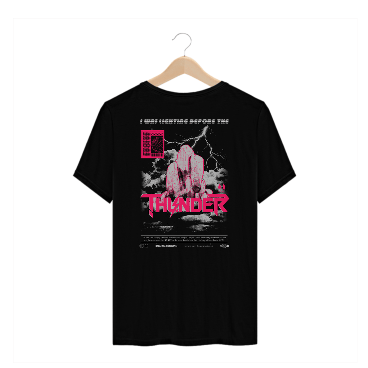 Nome do produto: Camiseta Plus Size Imagine Dragons Thunder (Estampa nas Costas)