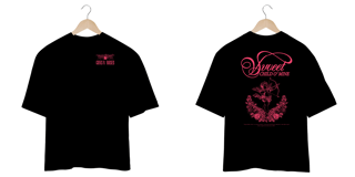Nome do produto Camiseta Oversized Guns N' Roses Sweet Child O' Mine (Estampa Frente e Costas)