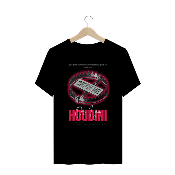 Camiseta Plus Size Dua Lipa Houdini (Preta)