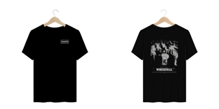 Nome do produto Camiseta Plus Size Oasis Wonderwall (Preta, Estampa Frente e Costas)