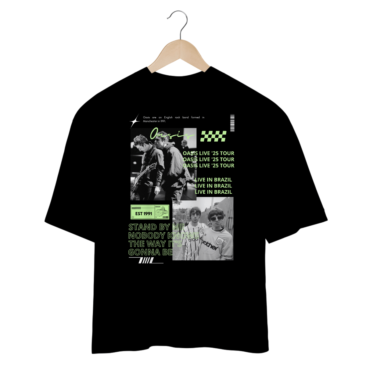 Nome do produto: Camiseta Oversized Oasis Live in Brazil