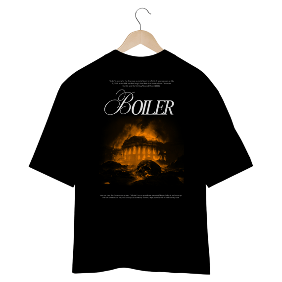 Camiseta Oversized Limp Bizkit Boiler' (Estampa nas Costas)