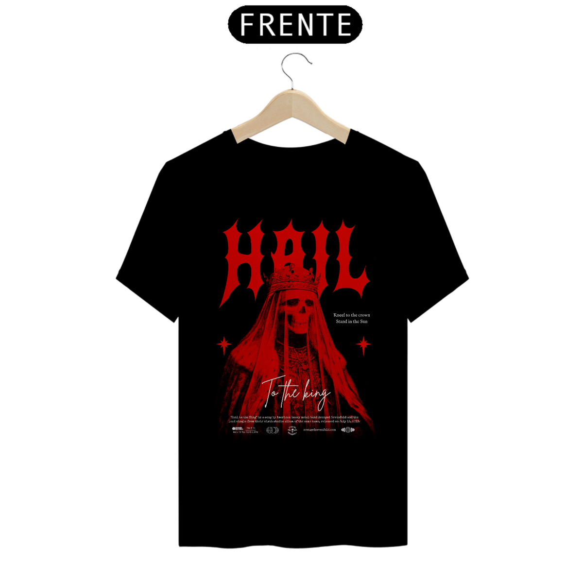 Nome do produto: Camiseta Avenged Sevenfold Hail to the King