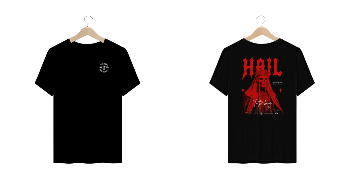 Nome do produto: Camiseta Plus Size Avenged Sevenfold Hail to the King (Estampa Frente e Costas)