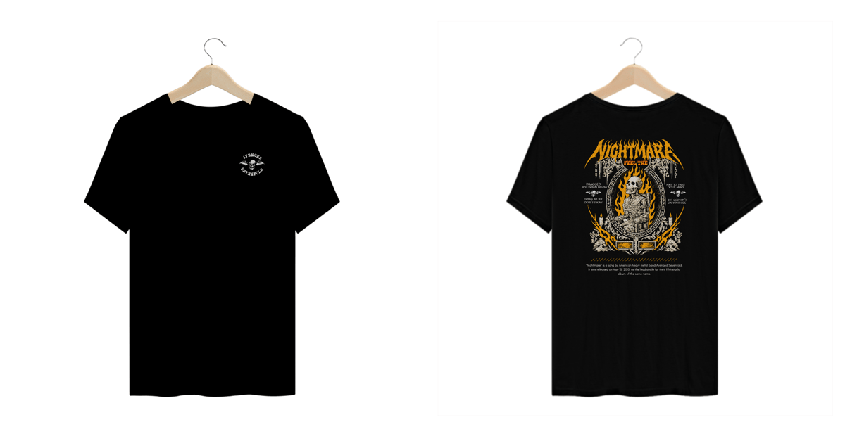 Nome do produto: Camiseta Plus Size Avenged Sevenfold Nightmare (Estampa Frente e Costas)