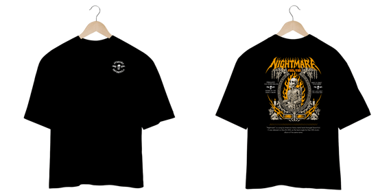 Camiseta Oversized Avenged Sevenfold Nightmare (Estampa Frente e Costas)