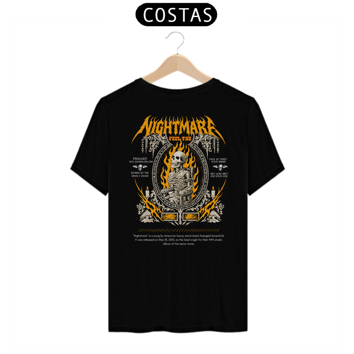 Nome do produto: Camiseta Avenged Sevenfold Nightmare (Estampa nas Costas)