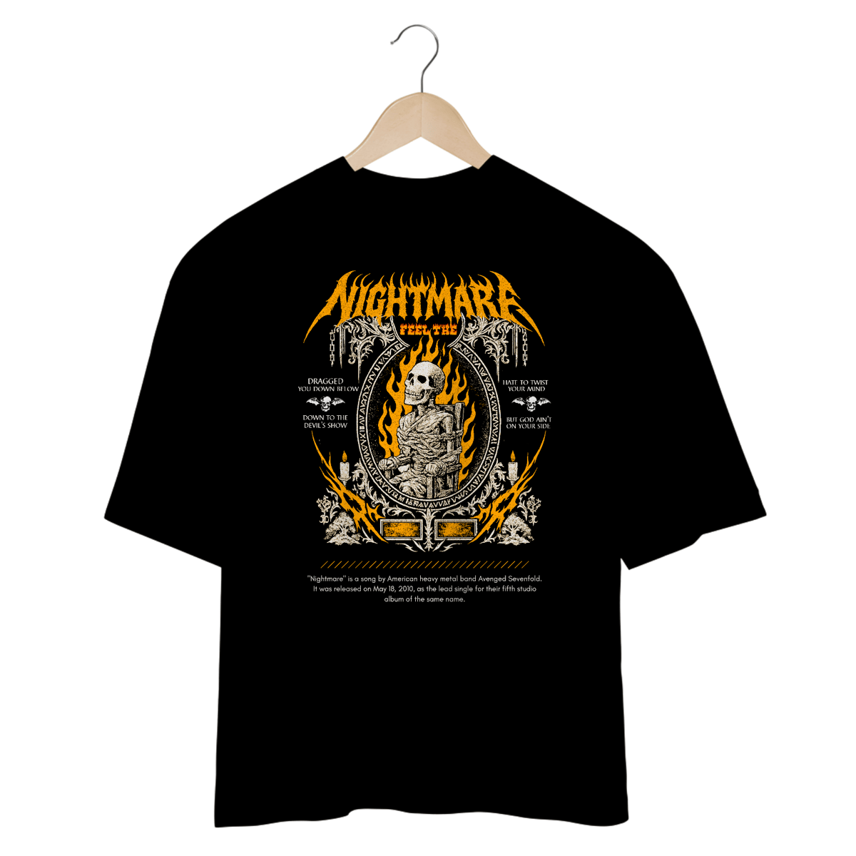 Nome do produto: Camiseta Oversized Avenged Sevenfold Nightmare 