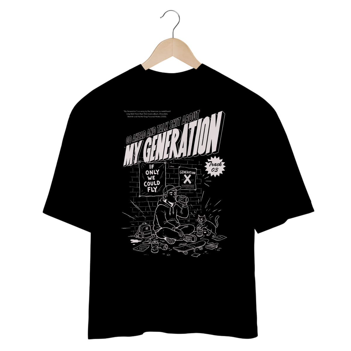 Nome do produto: Camiseta Oversized Limp Bizkit My Generation (Preta)