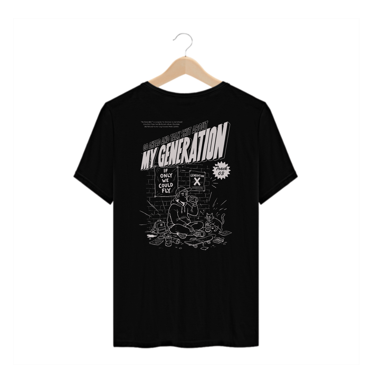 Nome do produto: Camiseta Plus Size Limp Bizkit My Generation (Preta, Estampa nas Costas)