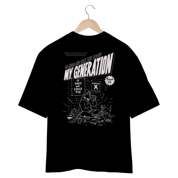 Camiseta Oversized Limp Bizkit My Generation (Preta, Estampa nas Costas)