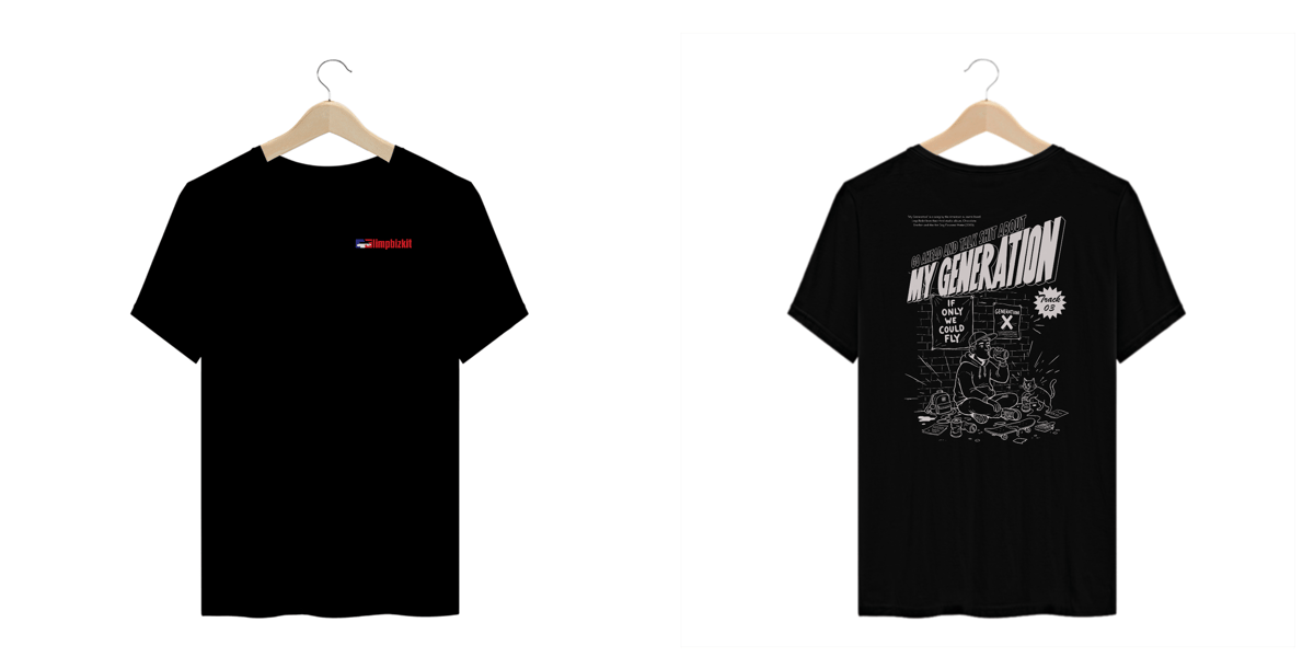 Nome do produto: Camiseta Plus Size Limp Bizkit My Generation (Preta, Estampa Frente e Costas)