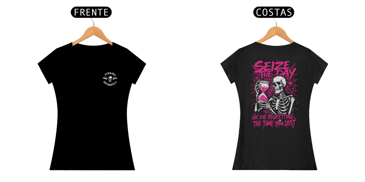 Nome do produto: Baby Look Seize The Day (Frente e Costas)