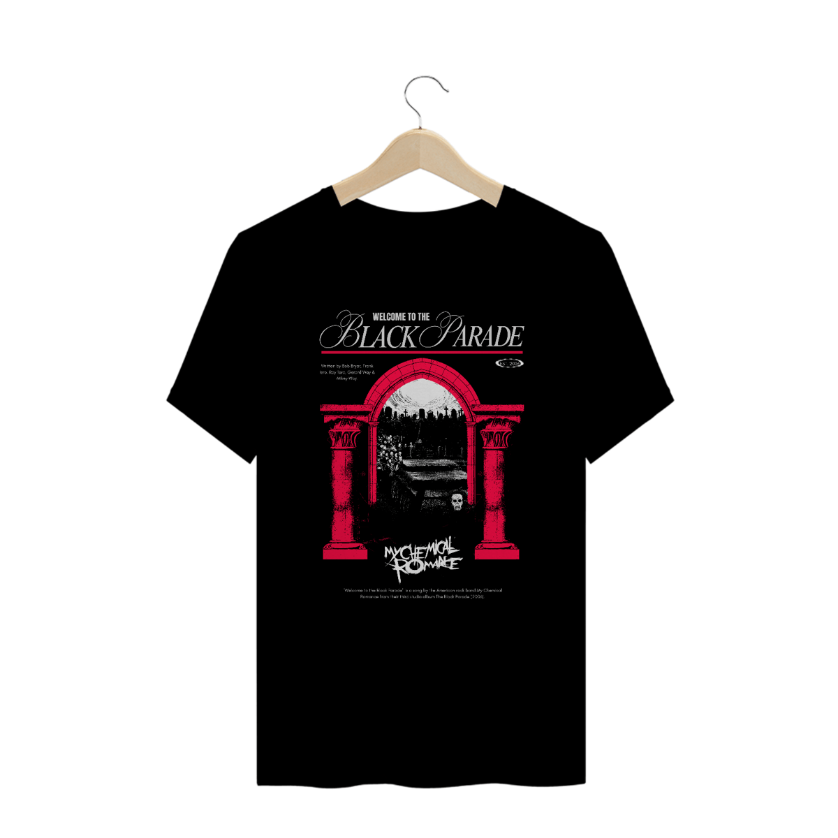 Nome do produto: Camiseta Plus Size My Chemical Romance Welcome To The Black Parade