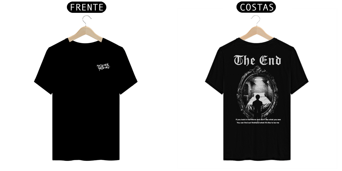 Nome do produto: Camiseta My Chemical Romance The End (Estampa Frente & Costas)