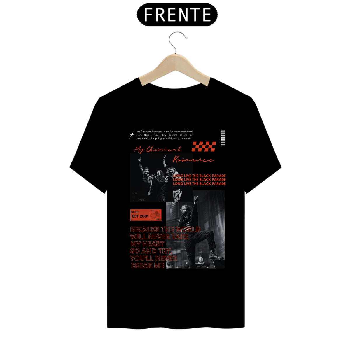 Nome do produto: Camiseta My Chemical Romance The Black Parade Tour