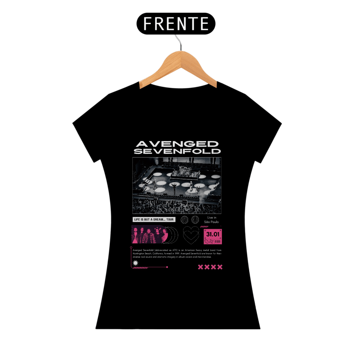 Nome do produto: Baby Look Avenged Sevenfold 31.01