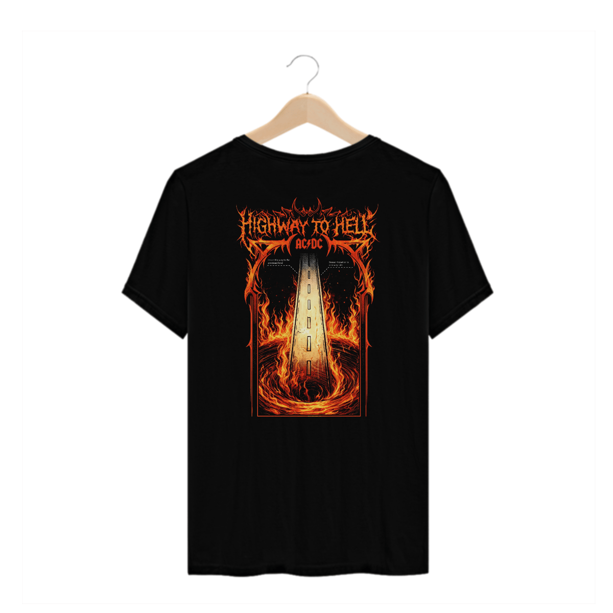 Nome do produto: Camiseta Plus Size AC/DC Highway to Hell (Estampa nas Costas)