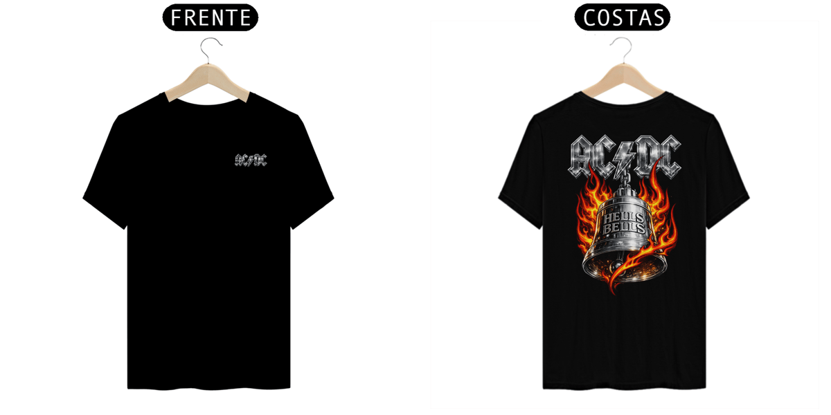 Nome do produto: Camiseta AC/DC Hells Bells (Estampa Frente e Costas)