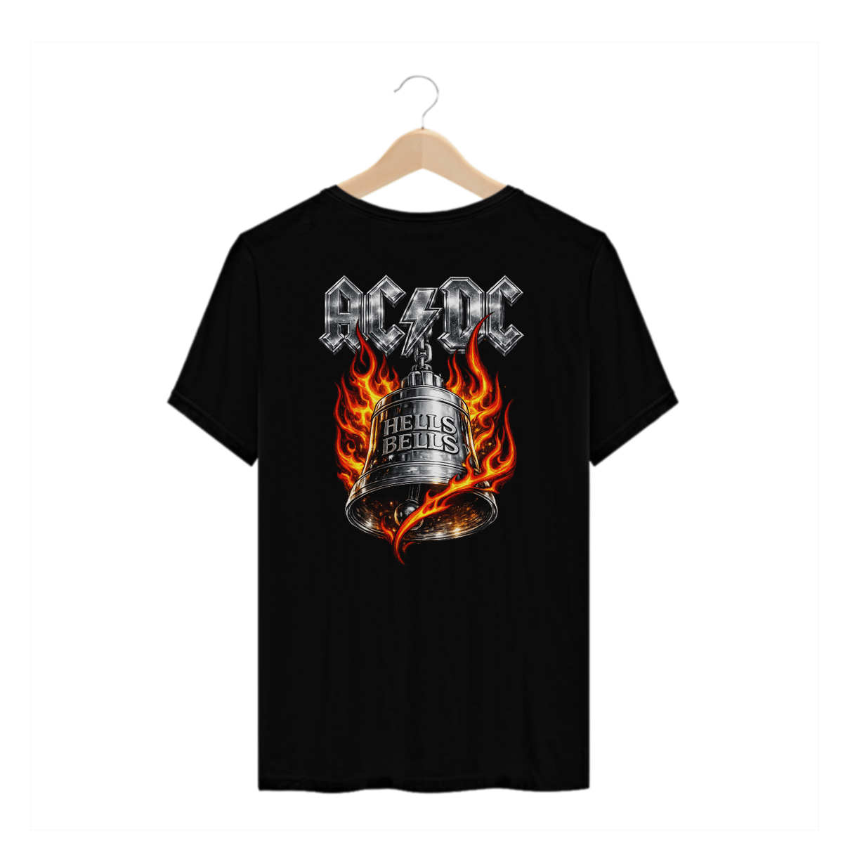 Nome do produto: Camiseta Plus Size AC/DC Hells Bells (Estampa nas Costas)