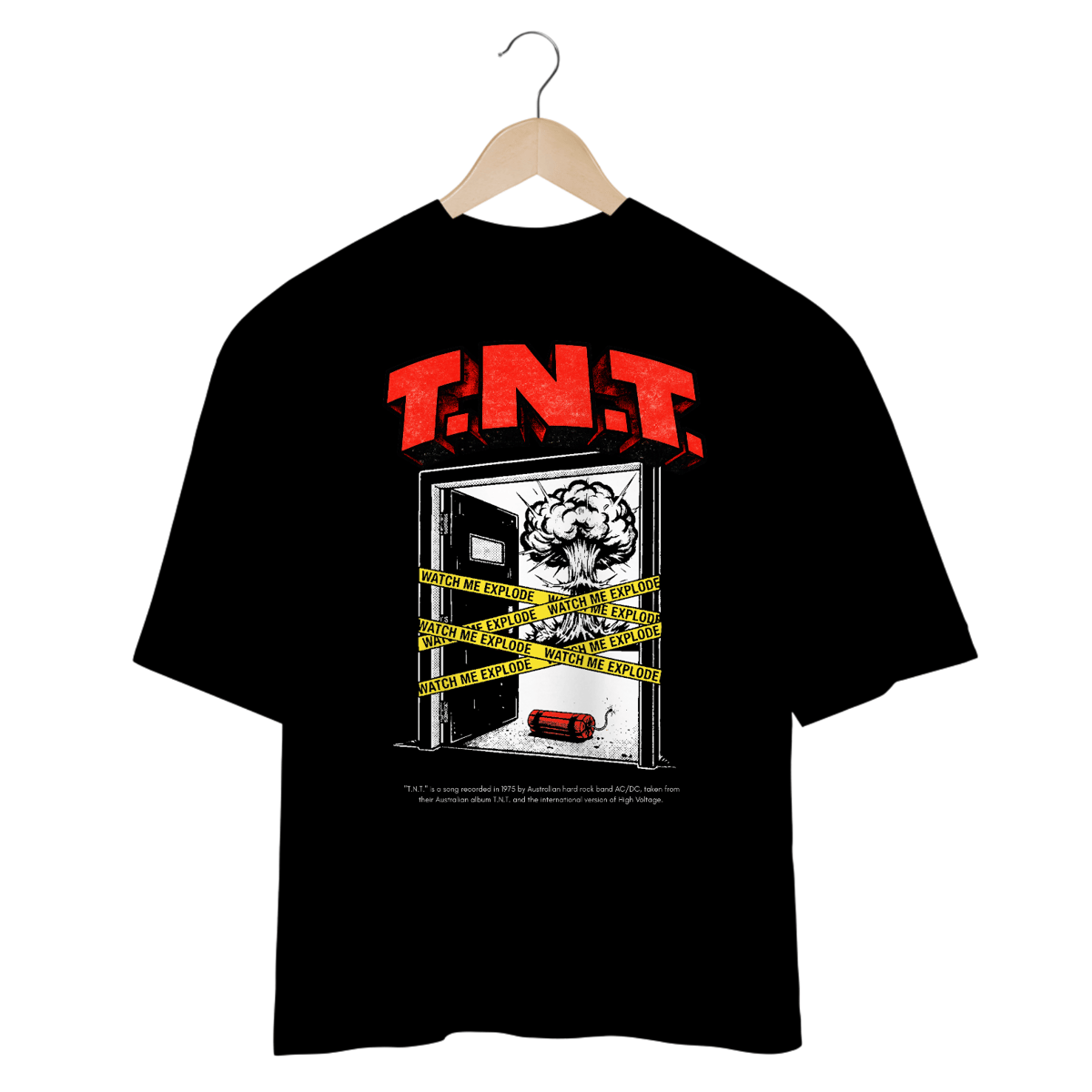 Nome do produto: Camiseta Oversized AC/DC T.N.T.