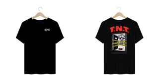 Nome do produto Camiseta Plus Size AC/DC T.N.T. (Estampa Frente e Costas)