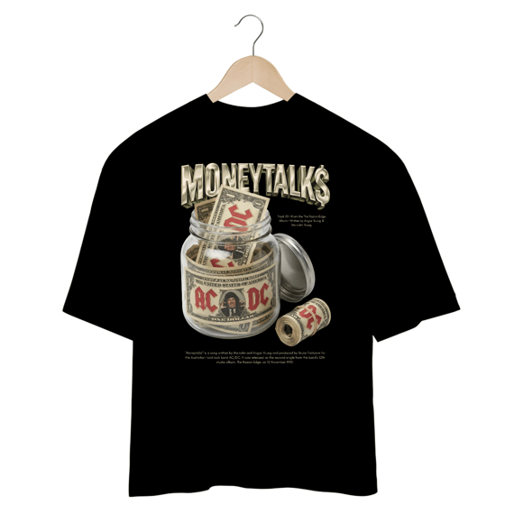 Camiseta Oversized AC/DC Moneytalks