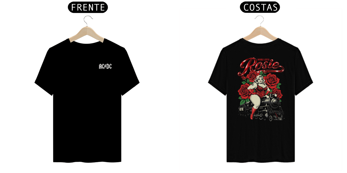 Nome do produto: Camiseta AC/DC Whole Lotta Rosie (Estampa Frente e Costas)