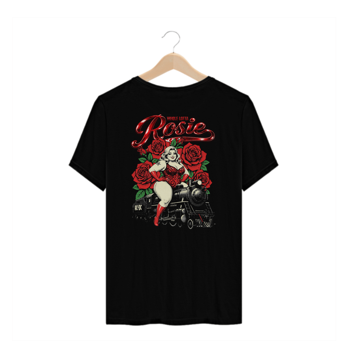 Nome do produto: Camiseta Plus Size AC/DC Whole Lotta Rosie (Estampa nas Costas)