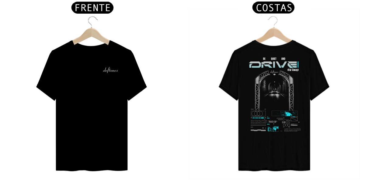 Nome do produto: Camiseta Deftones Be Quiet And Drive (Far Away) (Estampa Frente e Costas)