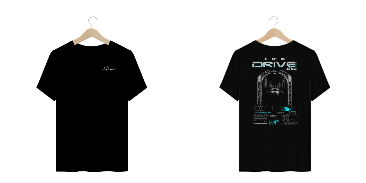 Nome do produto: Camiseta Plus Size Deftones Be Quiet And Drive (Far Away) (Estampa Frente e Costas)