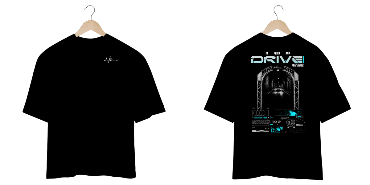 Nome do produto: Camiseta Oversized Deftones Be Quiet And Drive (Far Away) (Estampa Frente e Costas)