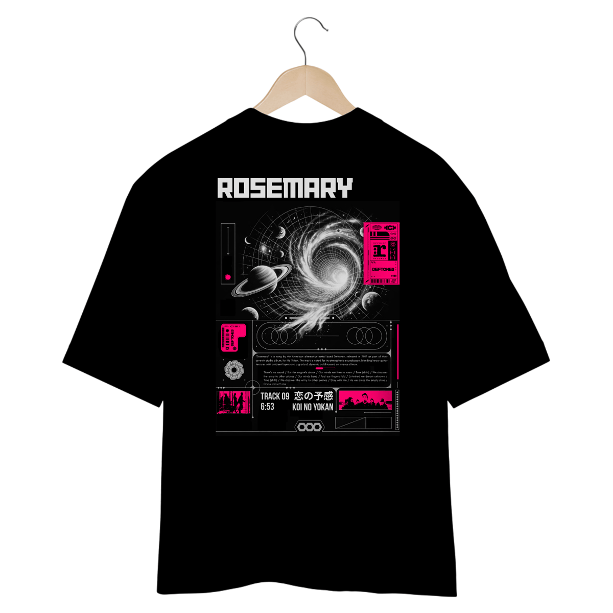 Nome do produto: Camiseta Oversized Deftones Rosemary (Estampa nas Costas)