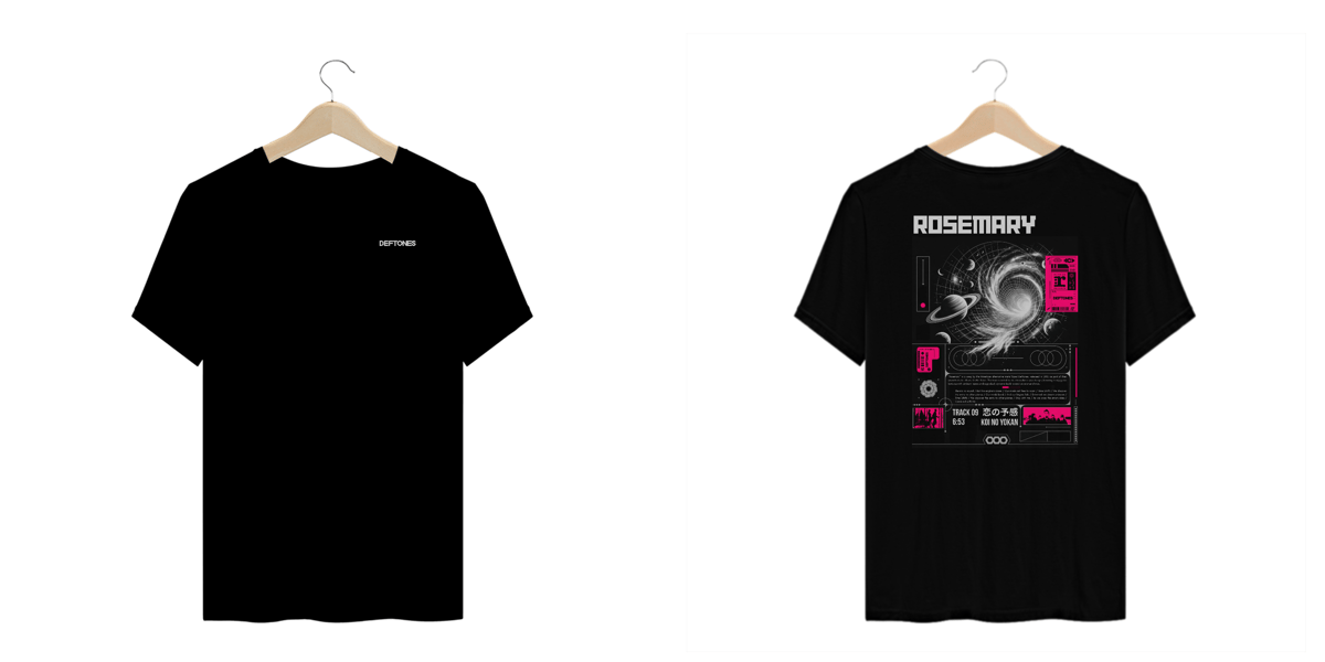 Nome do produto: Camiseta Plus Size Deftones Rosemary (Estampa Frente e Costas)