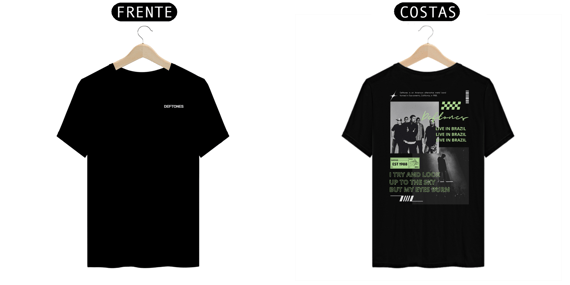 Camiseta Deftones Live in Brazil (Estampa Frente e Costas)