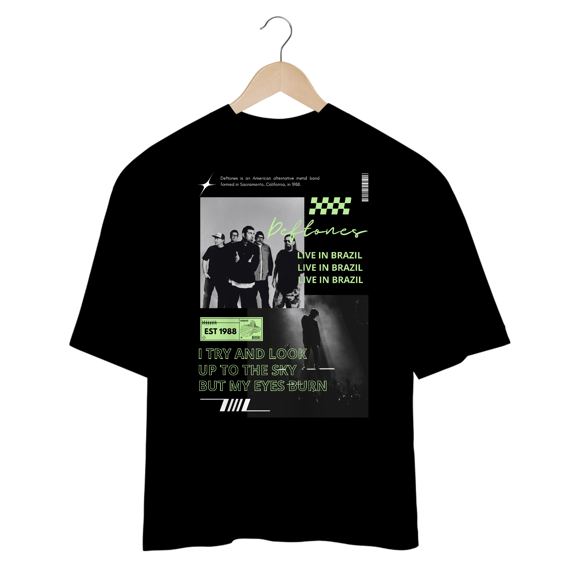 Camiseta Oversized Deftones Live in Brazil 
