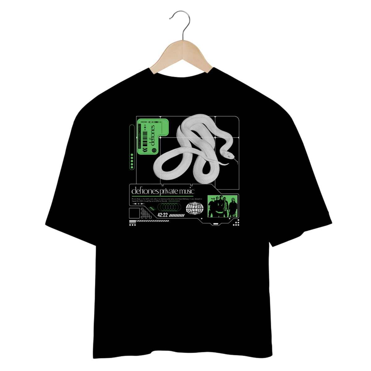 Nome do produto: Camiseta Oversized Deftones Private Music 