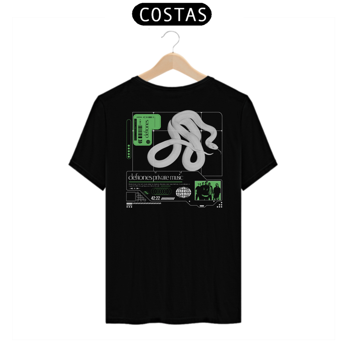 Nome do produto: Camiseta Deftones Private Music (Estampa nas Costas)