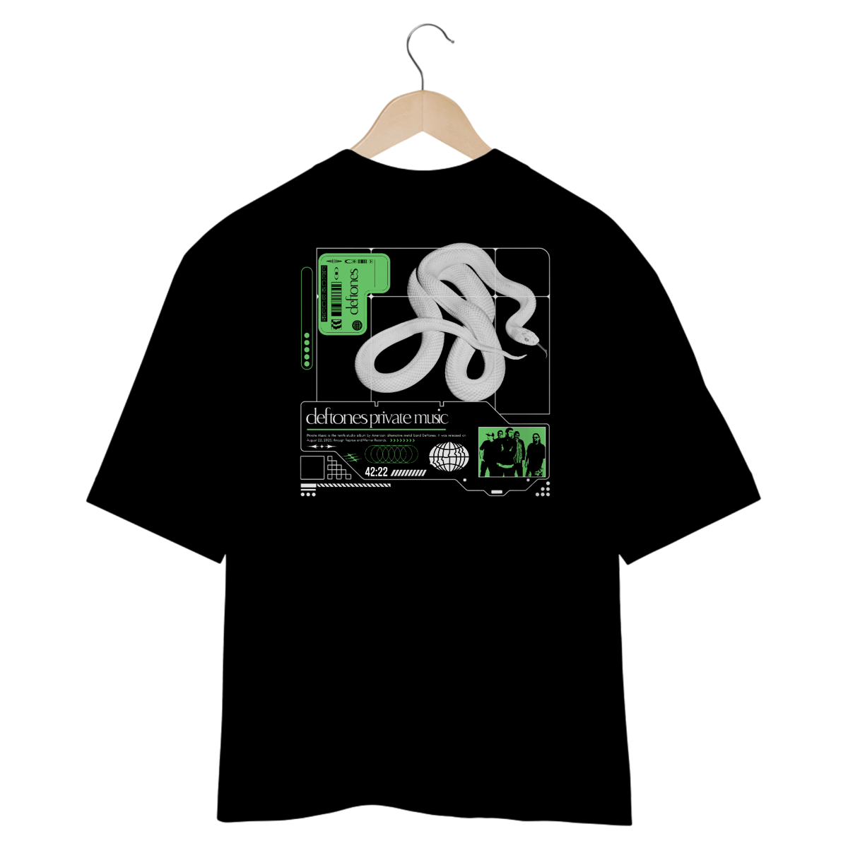 Nome do produto: Camiseta Oversized Deftones Private Music (Estampa nas Costas)