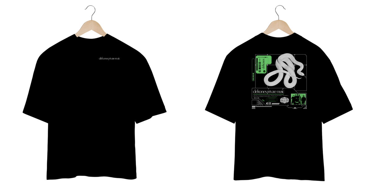 Nome do produto: Camiseta Oversized Deftones Private Music (Estampa Frente e Costas)