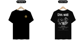 Nome do produto Camiseta Guns N' Roses Civil War (Preta, Estampa Frente e Costas)