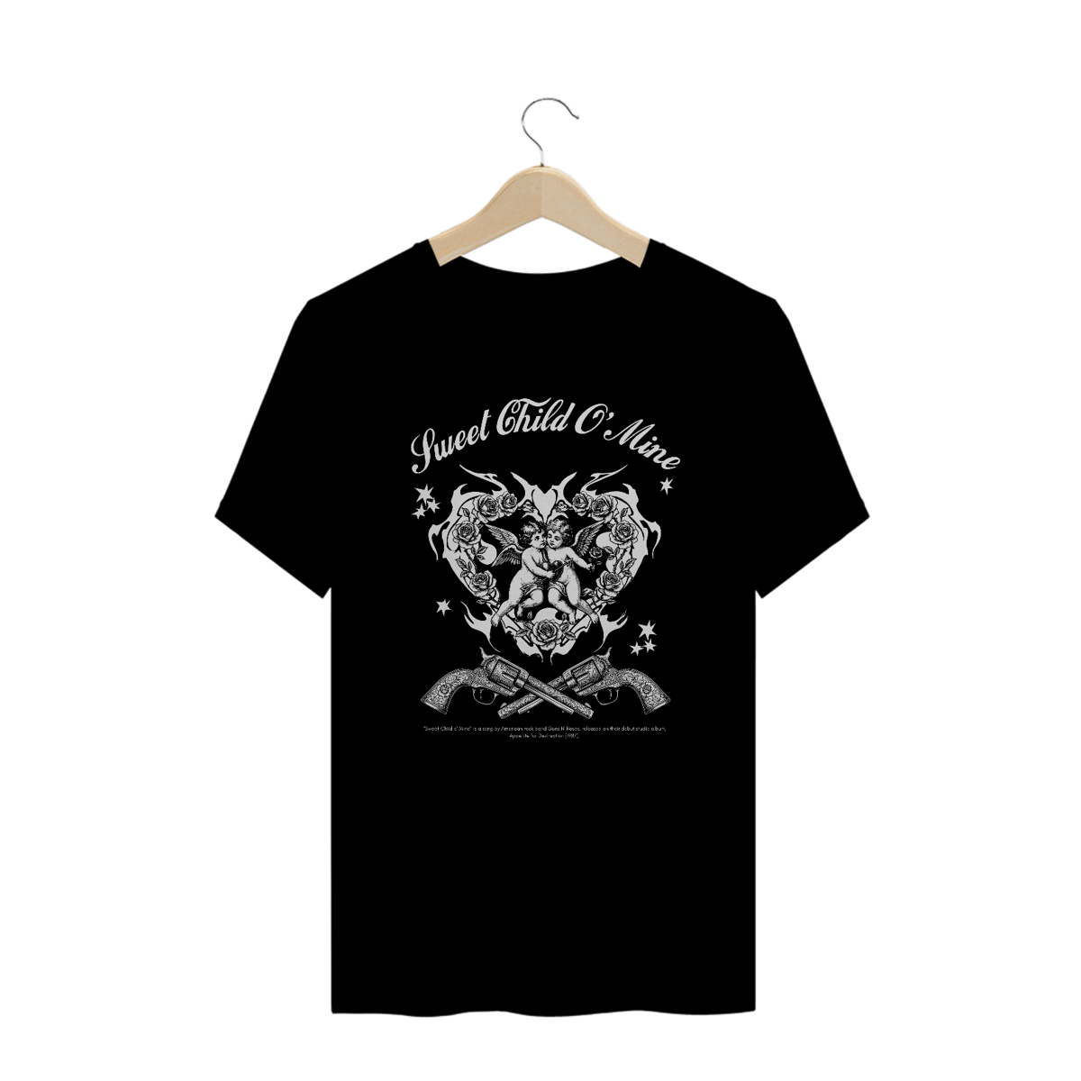 Nome do produto: Camiseta Plus Size Guns N\' Roses Sweet Child O\' Mine V2 Camiseta Guns N\' Roses Sweet Child O\' Mine V2  (Preta)